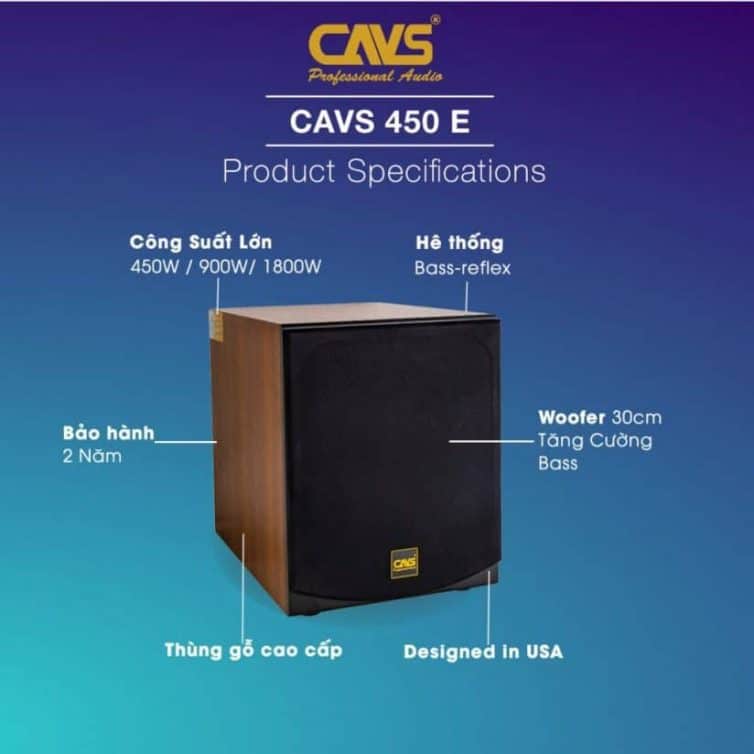 Subwoofer CAVS 450E (Bass 30cm)
