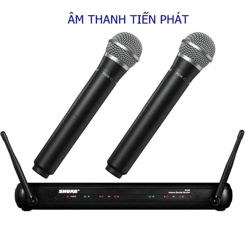 Micro Khong Day Cam Tay Shure Svx288 Pg58 Dual